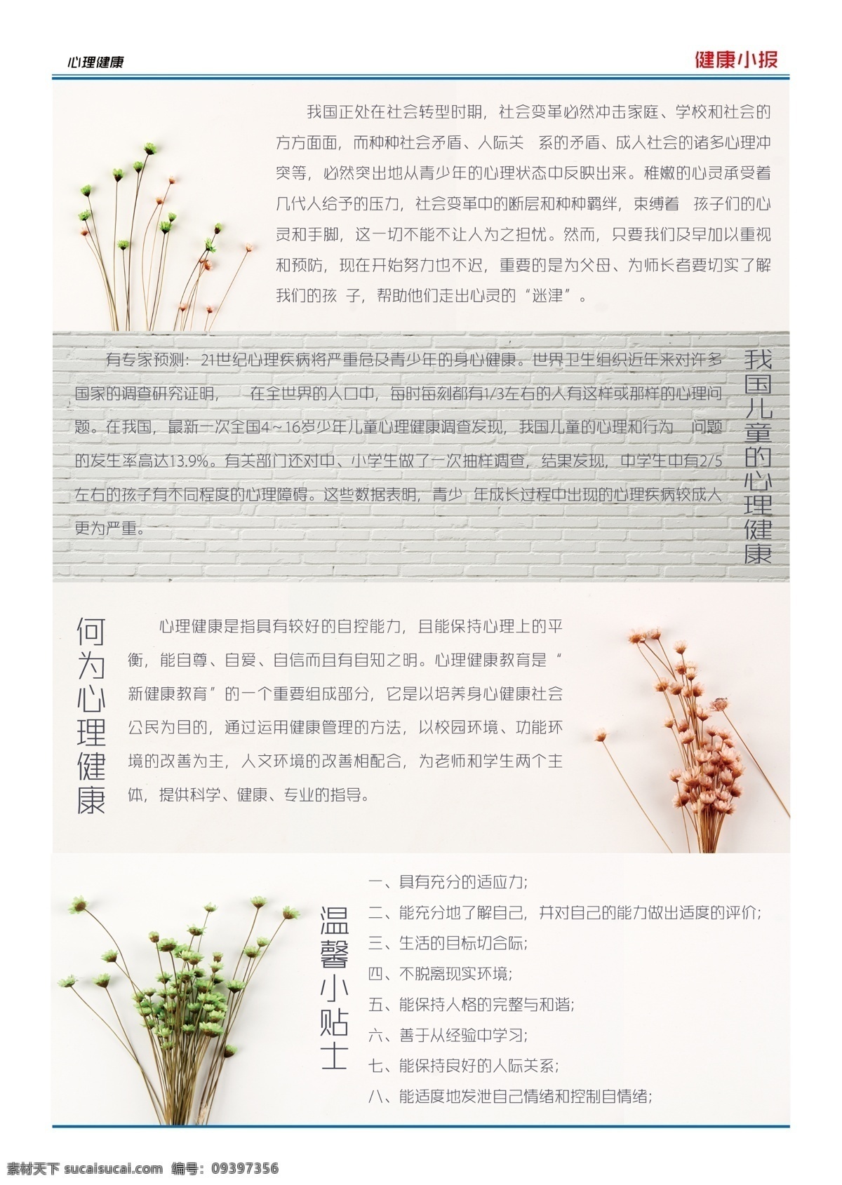 心理小报 健康小报 学校报刊 报纸