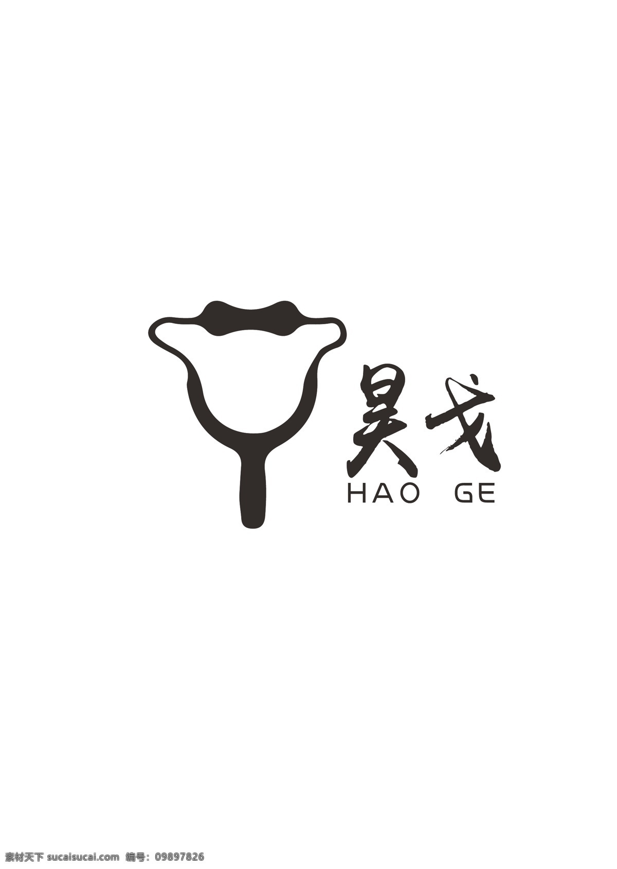 弹弓 行业 logo 小牛形状 线条logo logo设计 标识设计 ai矢量