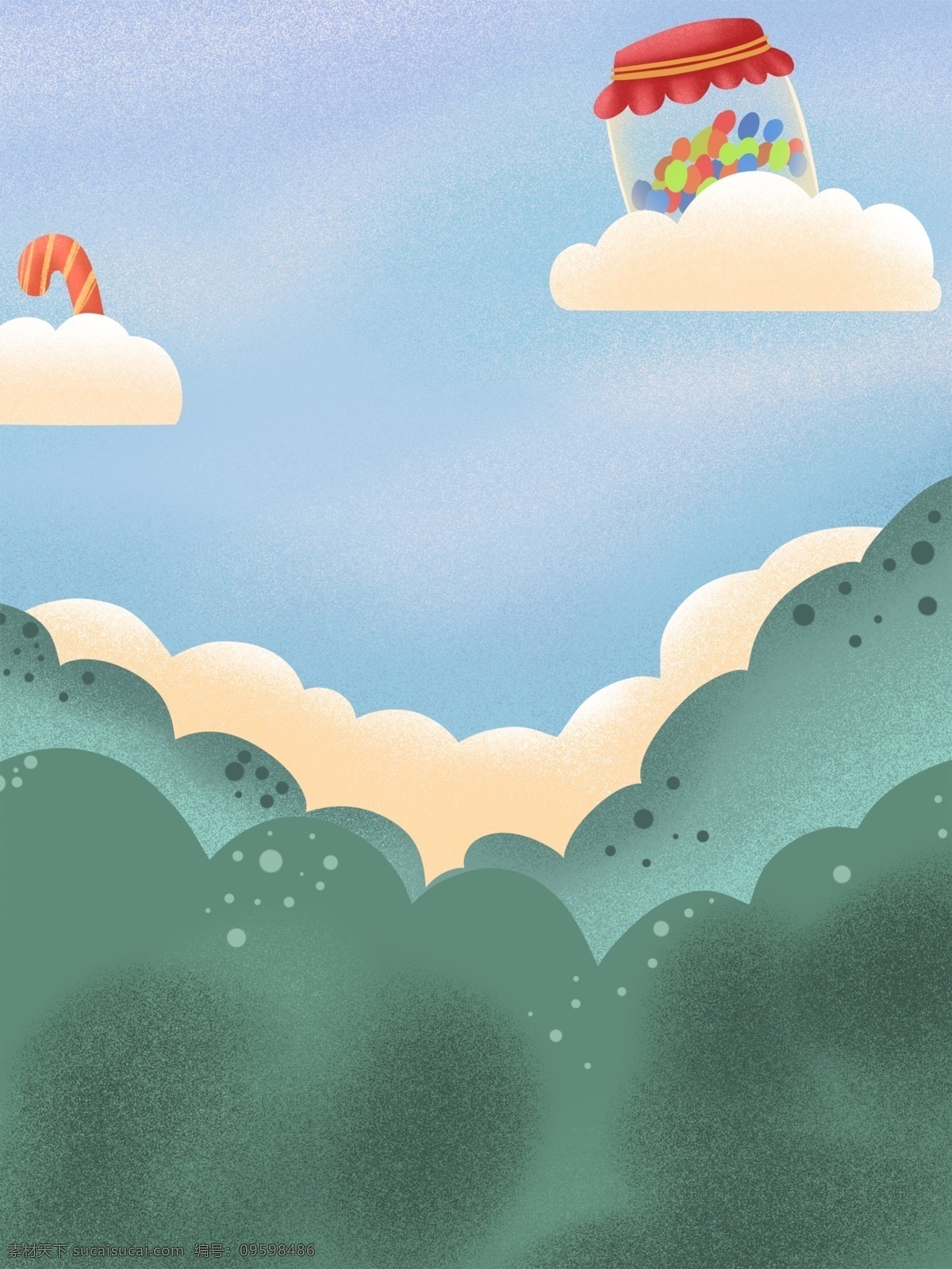 儿童节 快乐 绿色 手绘 插画 背景 儿童节快乐 绿色背景 糖果 通用背景 手绘插画背景 psd背景
