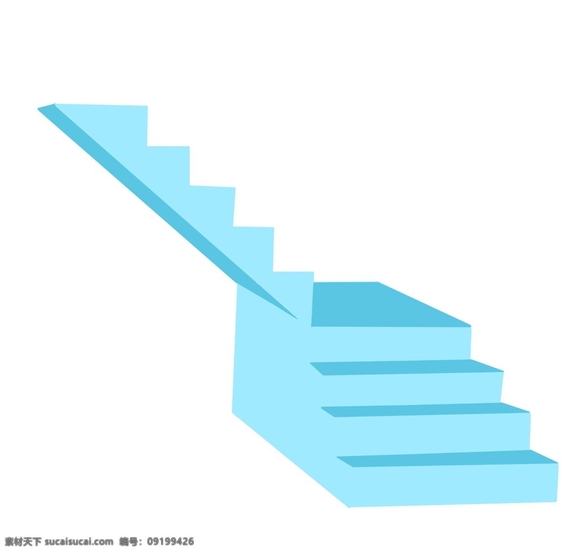 蓝色 楼梯 装饰 插画 蓝色的楼梯 漂亮的楼梯 室内楼梯 楼梯装饰 楼梯插画 立体楼梯 精美楼梯