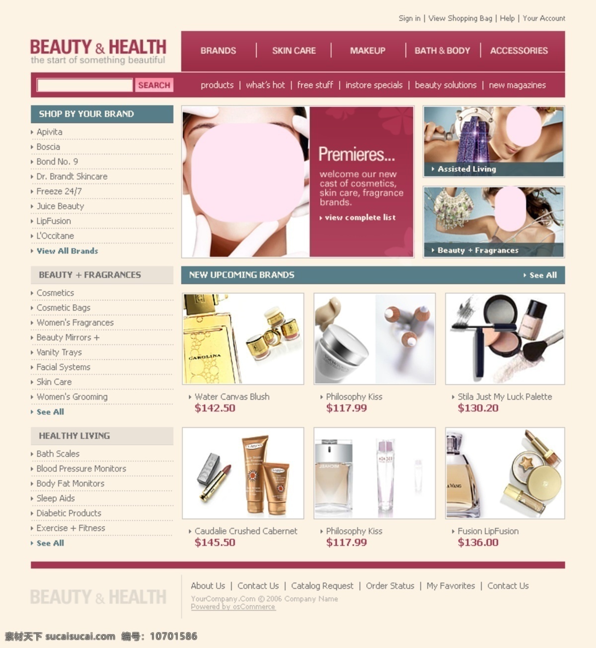 美容化妆 行业 网站 网页 国外网站 设计素材 设计网站模板 网页模板 英文模板 公司类模板 web 界面设计 网页素材 其他网页素材