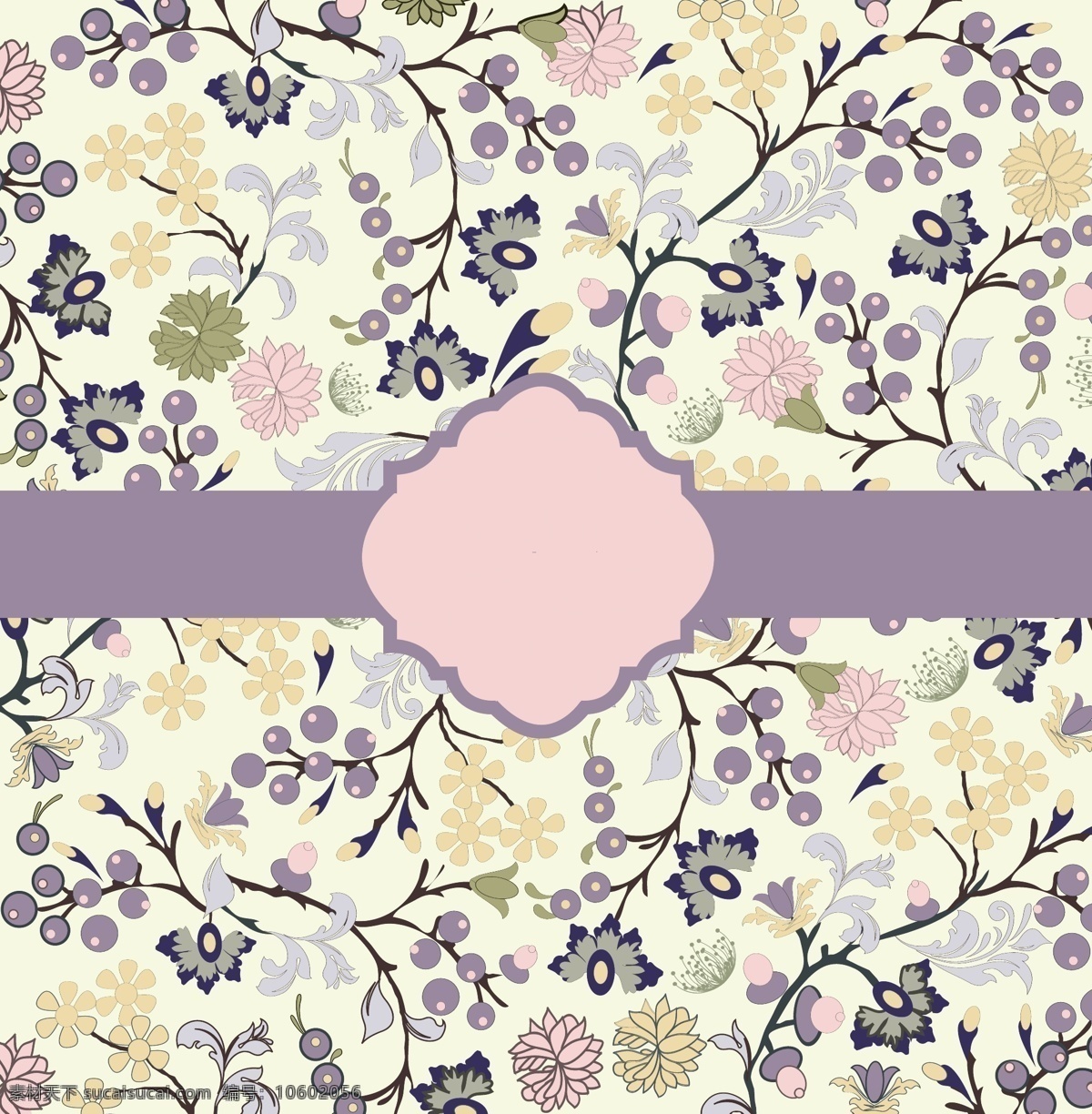 手绘插画包装 手绘 插画 包装 花朵 元素 浪漫 紫色 粉色 包装设计