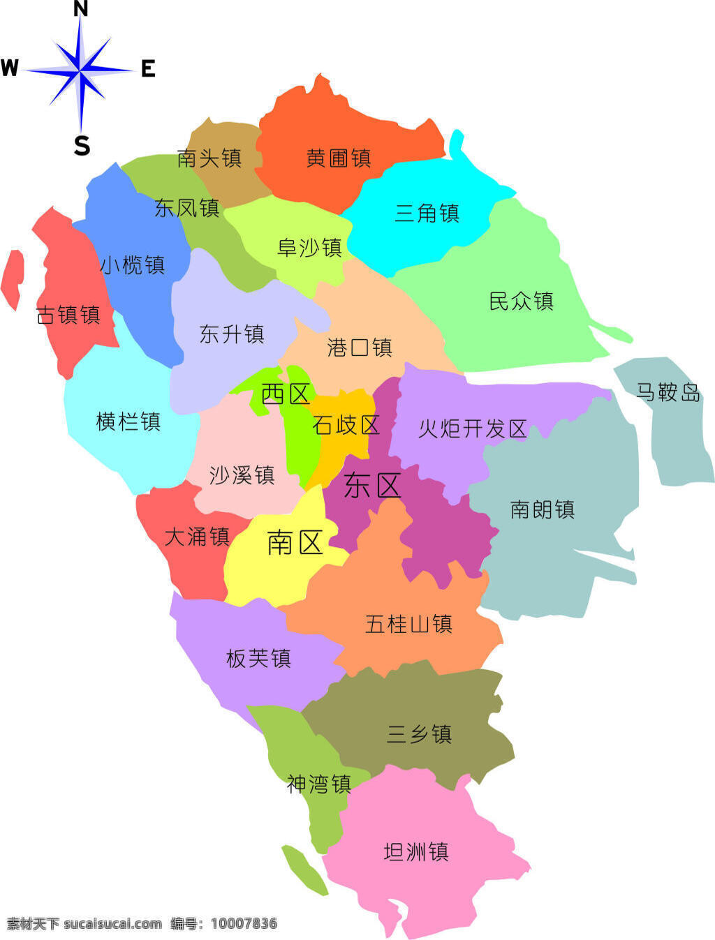 中山地图 中山市 地图 平面图 高清 多样