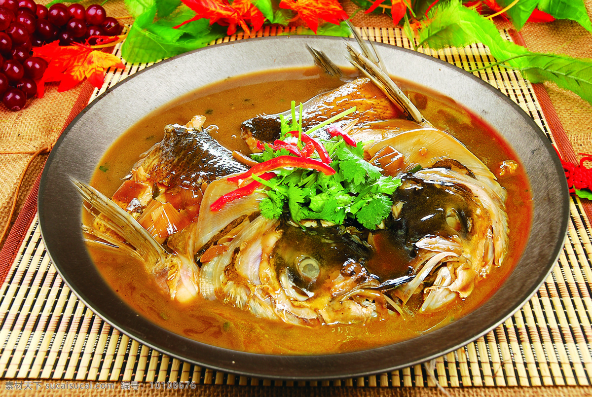 状元鱼头 中餐 美食 传统美食 菜图 状元 鱼头 烤鱼 菜图中餐 餐饮美食