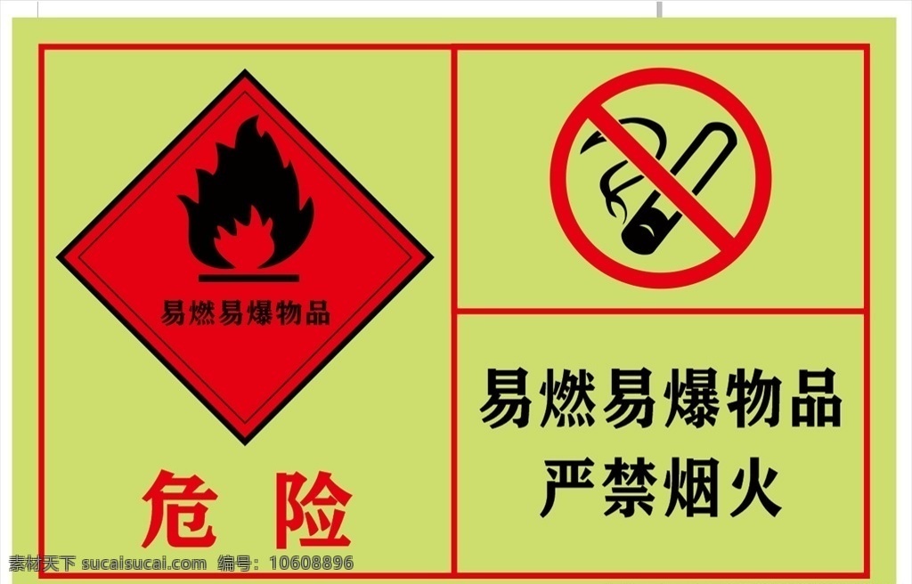 危险易燃品 危险 易燃品 警示牌 禁止 烟火