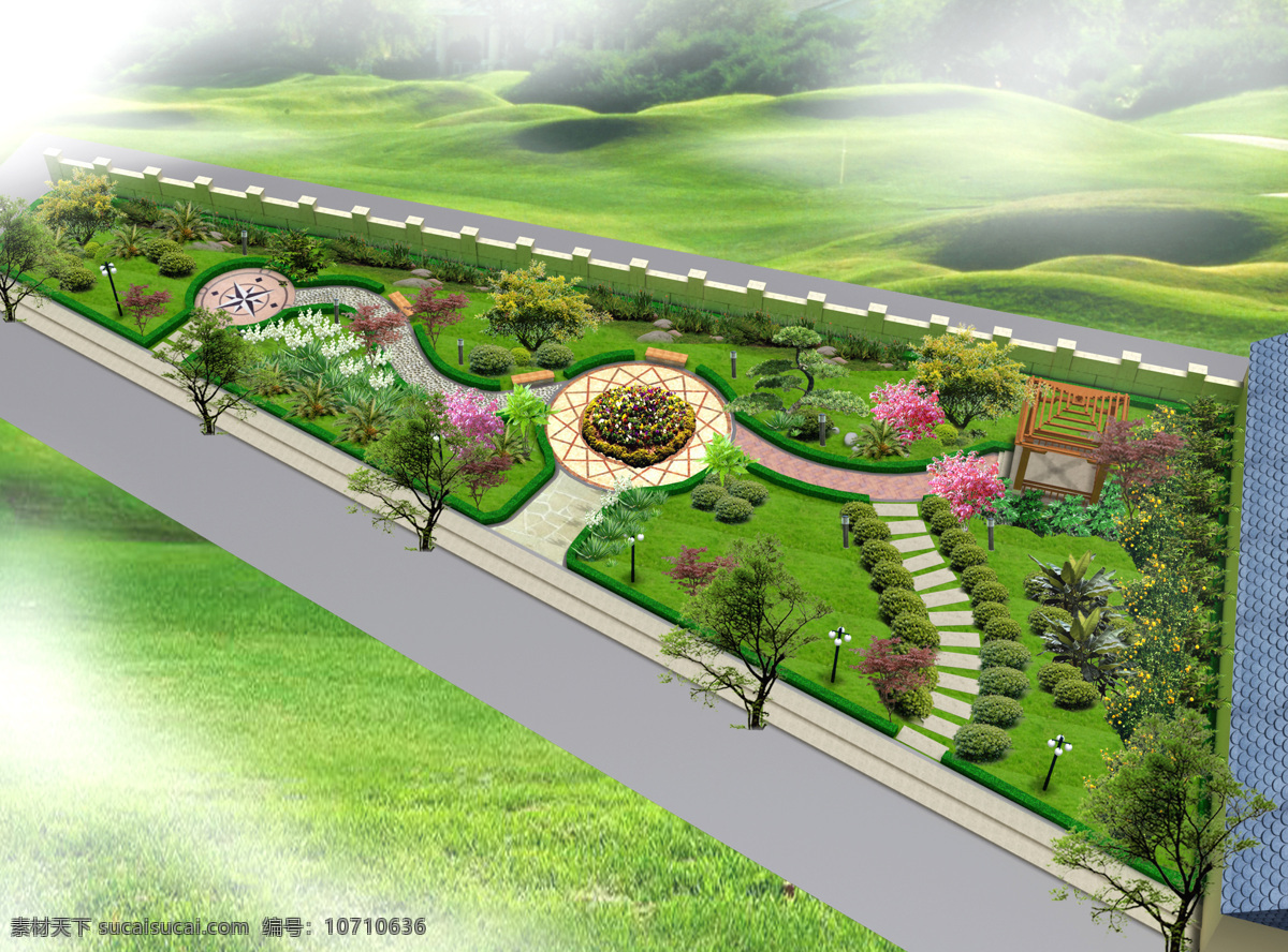 小 公园 广场 环境设计 景观 景观设计 绿化 庭院 装饰素材 园林景观设计