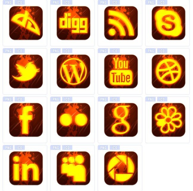 火焰 社交 媒体 图标 logo 手机 app app图标