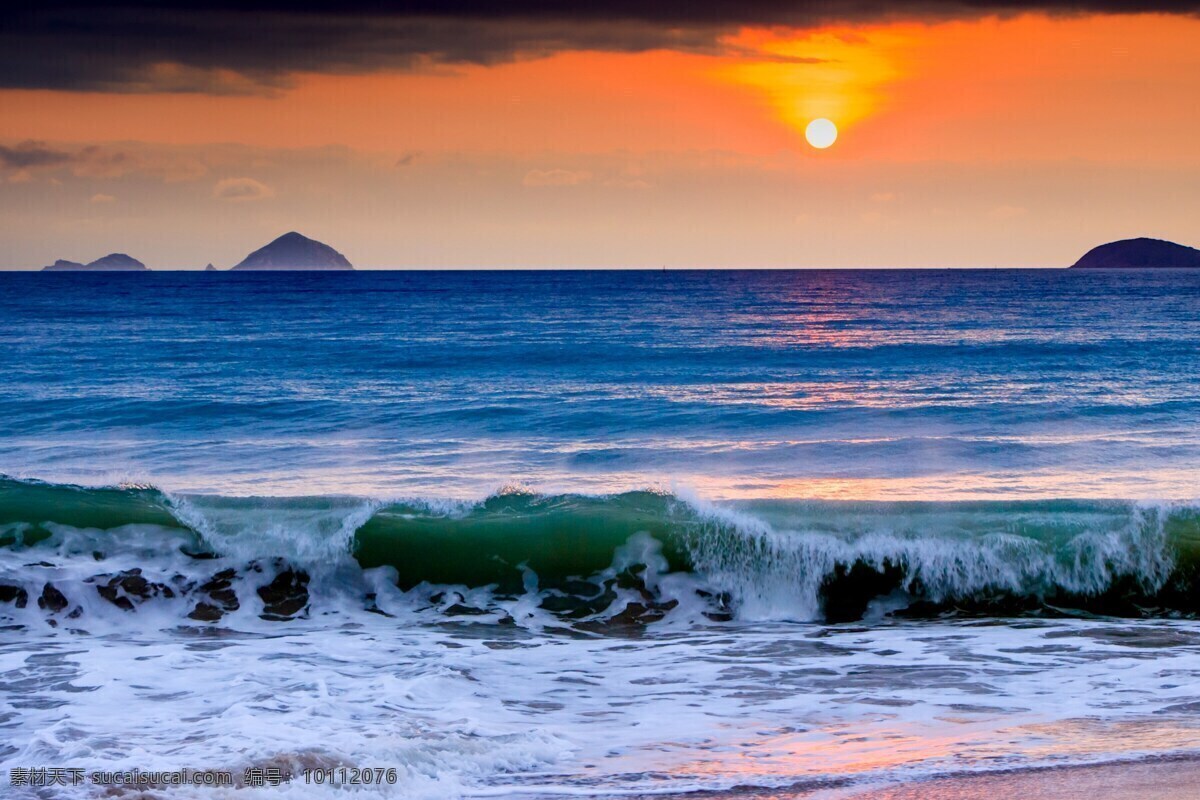 大海 日出 海边 山水海洋 海水 自然景观 自然风景