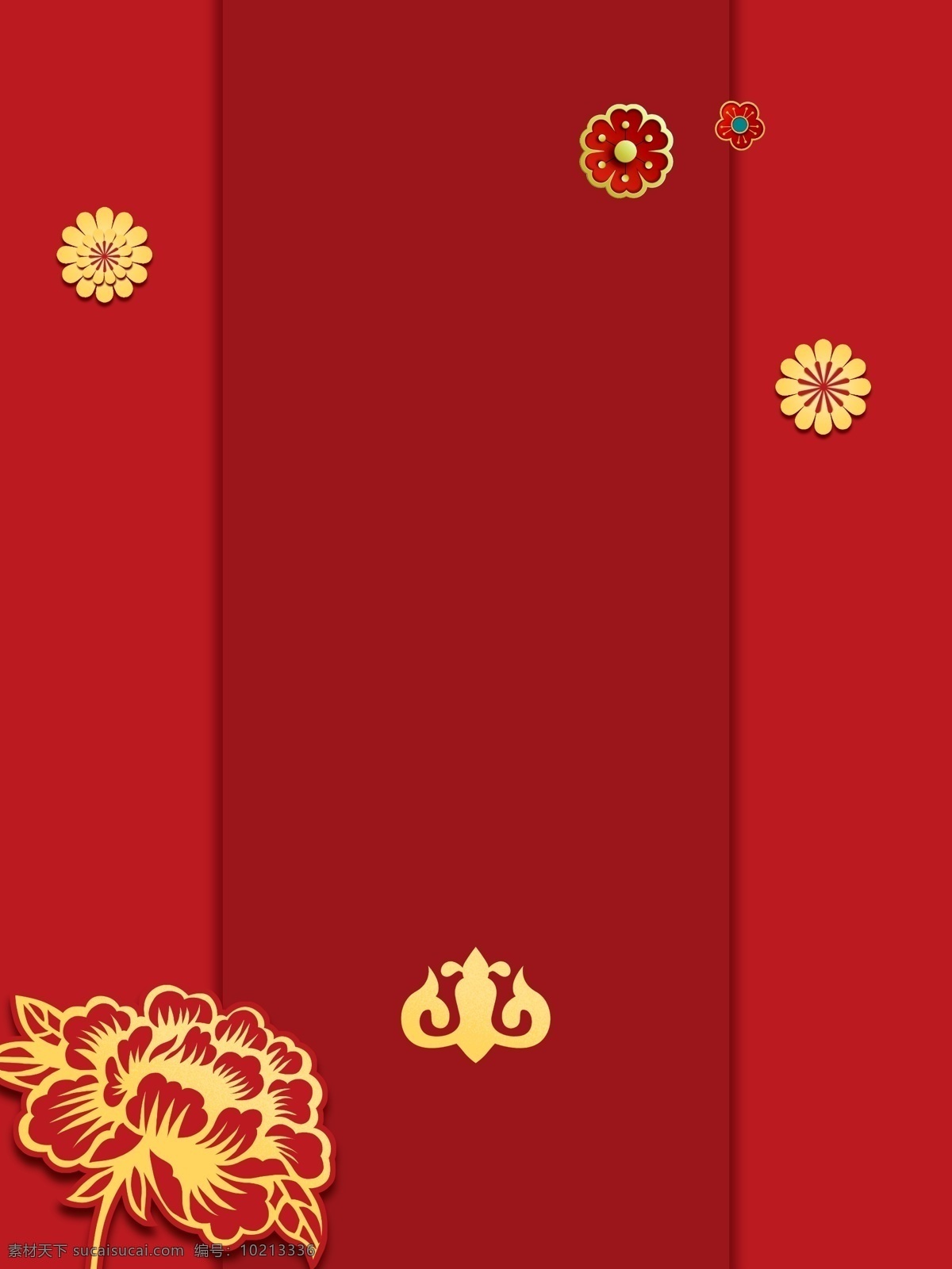 红色 2019 喜庆 新年 背景 花朵 祥云 背景设计 喜庆背景 猪年 牡丹 新年背景