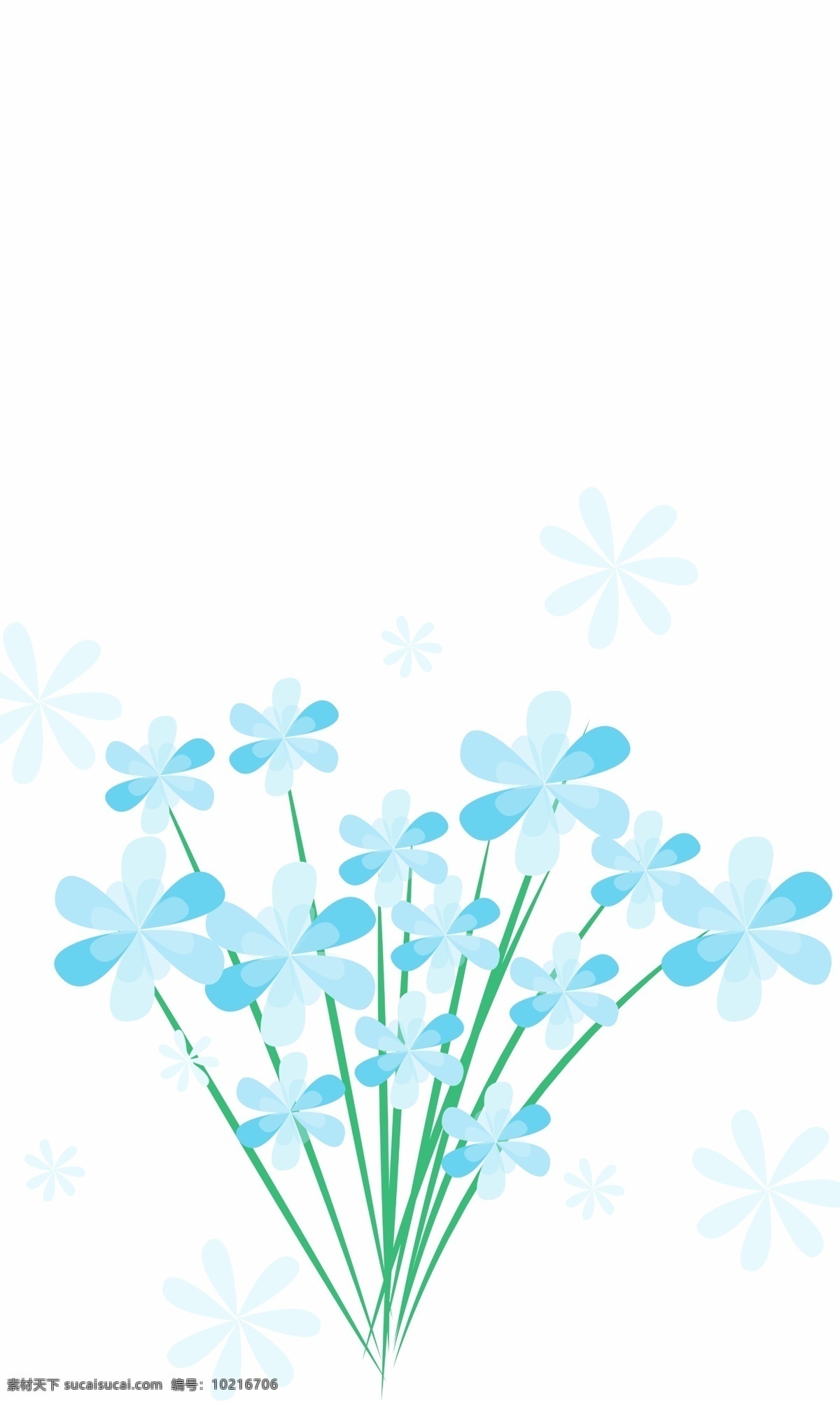 卡通 蓝色 简洁 花朵 背景 手机壳 简约 包装 电子 手机 装饰 剪纸风格 电子机械包装
