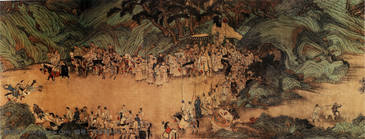 朱蒙狩猎图 中国名画 古画 文化艺术 绘画书法 设计图库
