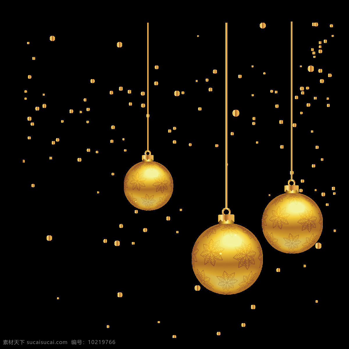 金色 装饰 吊球 元素 png元素 免抠元素 透明素材 圆球 圆形