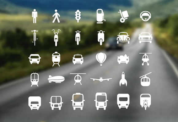 交通工具 icon 汽车 人 飞机 自行车 摩托车 灰色