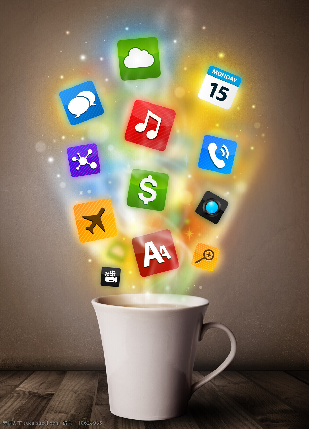 手机 app 咖啡杯 高清晰 高清晰图片 手机app