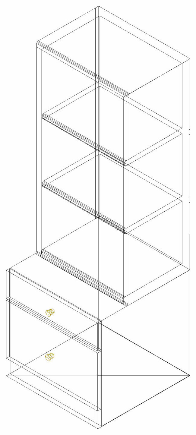 方形 墙 柜 3d cad 板式 立体 模型 三维 室内 装饰 装修 墙柜 cad素材