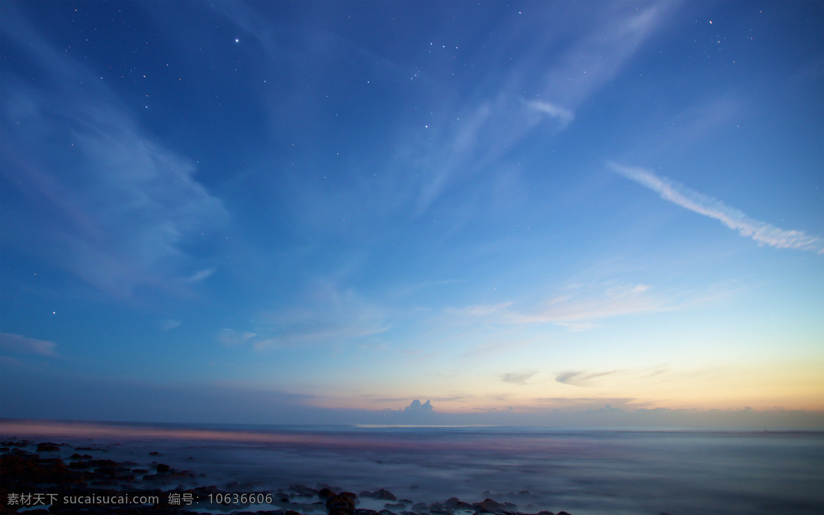 日出 海边 清晨 蓝天 山水风景 自然景观