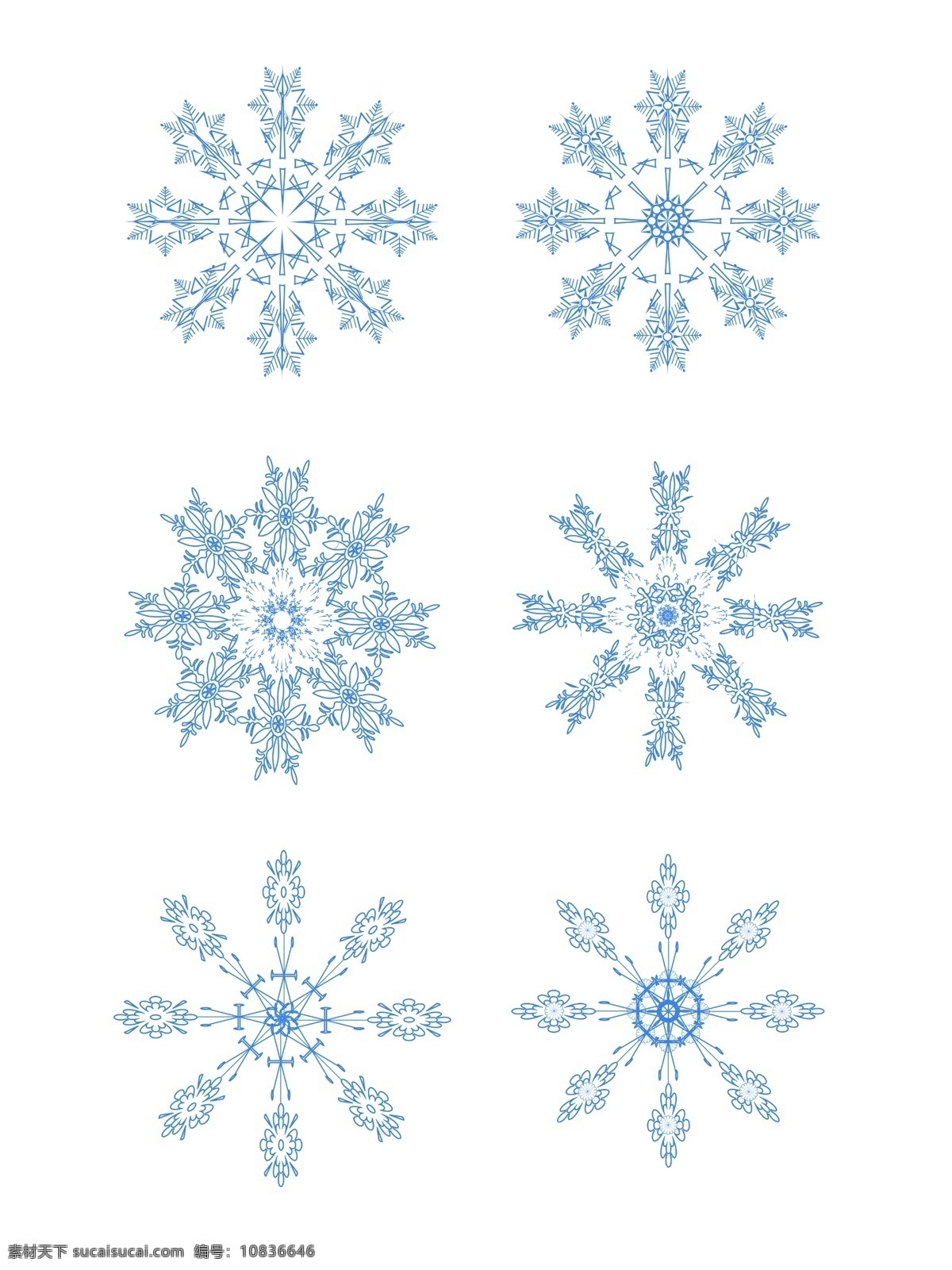 蓝色 冬季 雪花 元素 商用 形状 装饰 雪 寒冷