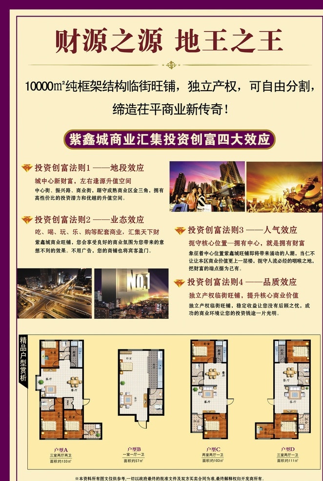 房地产彩页 房地产 商业 金钱 钻石 户型图 边框 底纹 项目 宣传 推广 彩页 房地产广告 广告设计模板 源文件