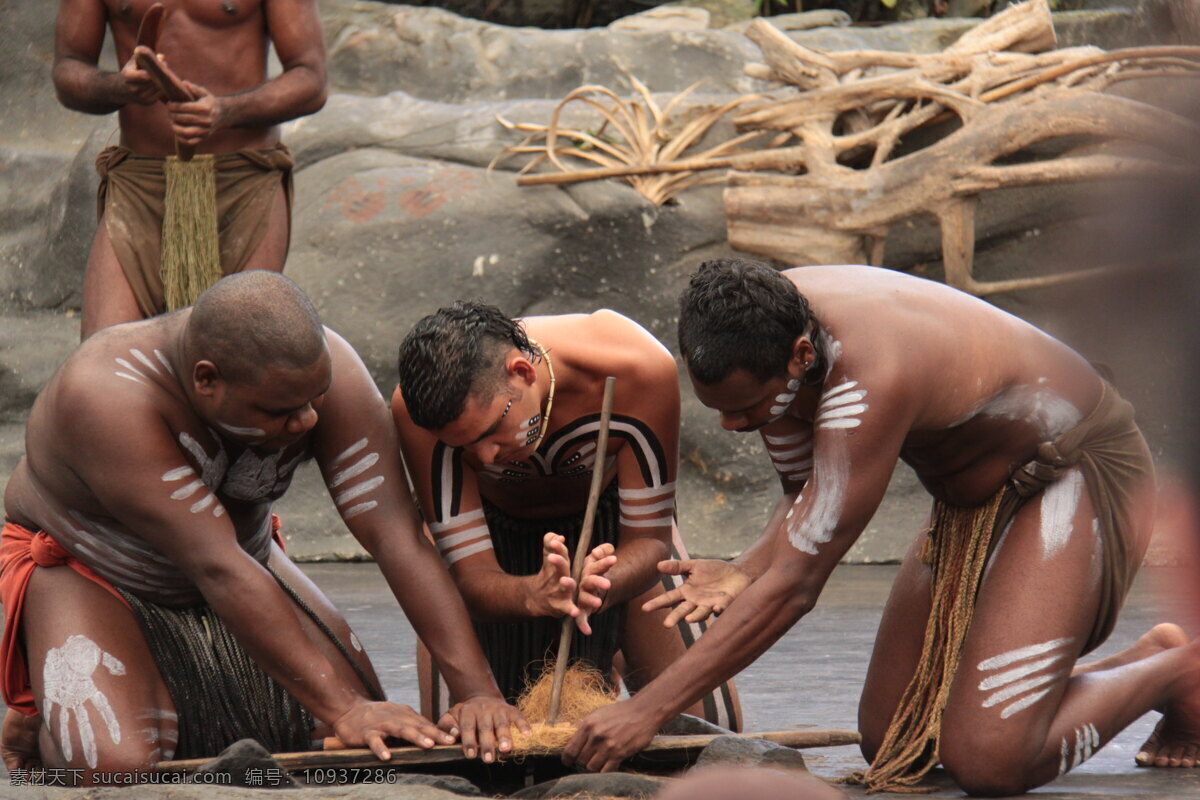 土著人 钻木取火 澳洲土著人 传统文化 文化艺术
