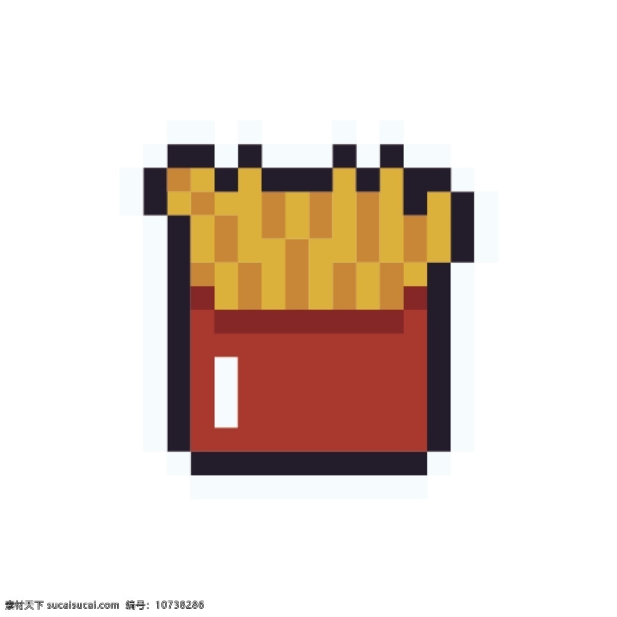 薯条 像素 图标 免 扣 薯条像素图标 简约 街机风 高热量食物
