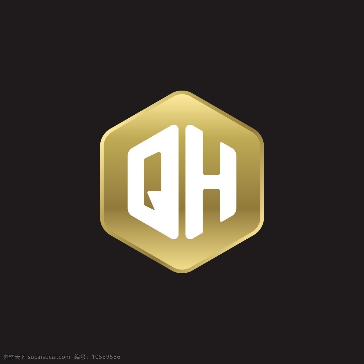 字母设计 字符 qh q h 英文 金色 白色 矢量 文化 文化艺术 宗教信仰