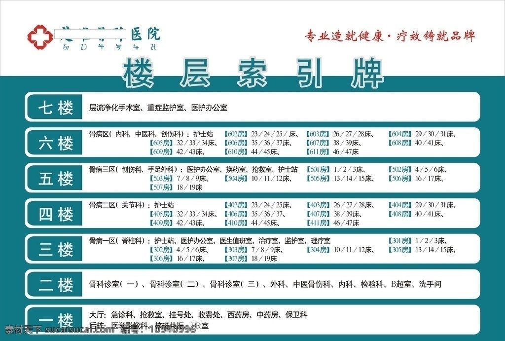 楼层索引牌 展板 医院 医疗 蓝色 公司 楼层索引 楼层分布图 vi 医院类 其他设计 矢量