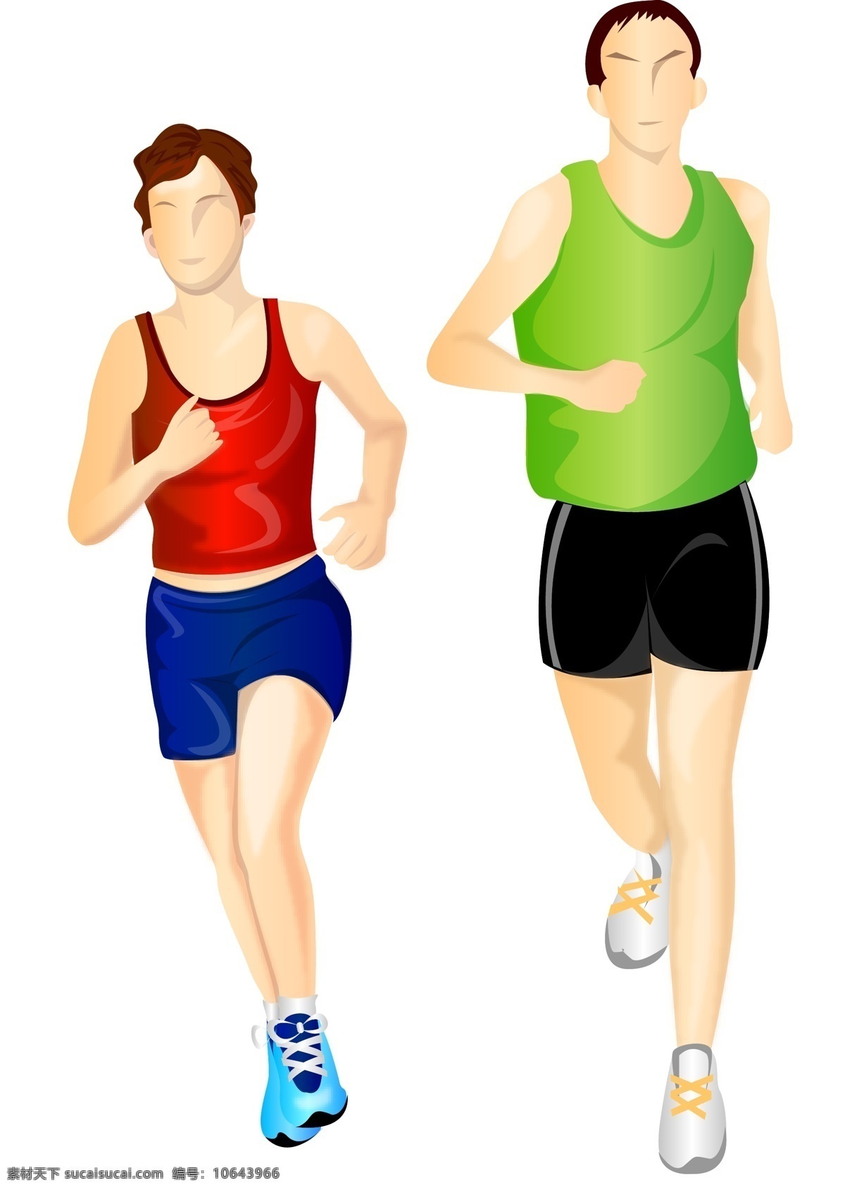 两人跑步 冲刺 跑步 比赛 矢量人物 其他人物 运动人物动态 矢量图库