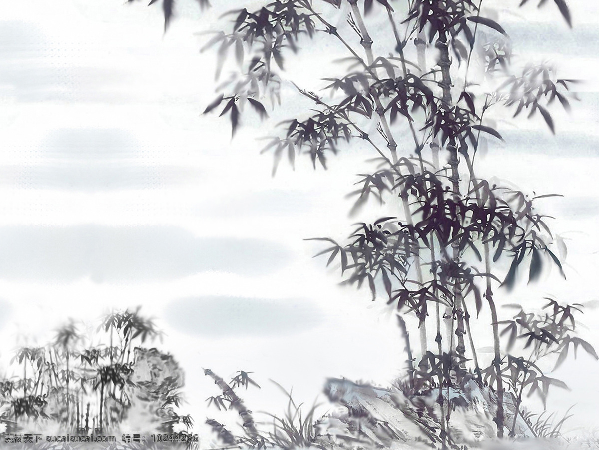 竹子免费下载 背景 黑白 水墨 中国风 竹子 背景图片