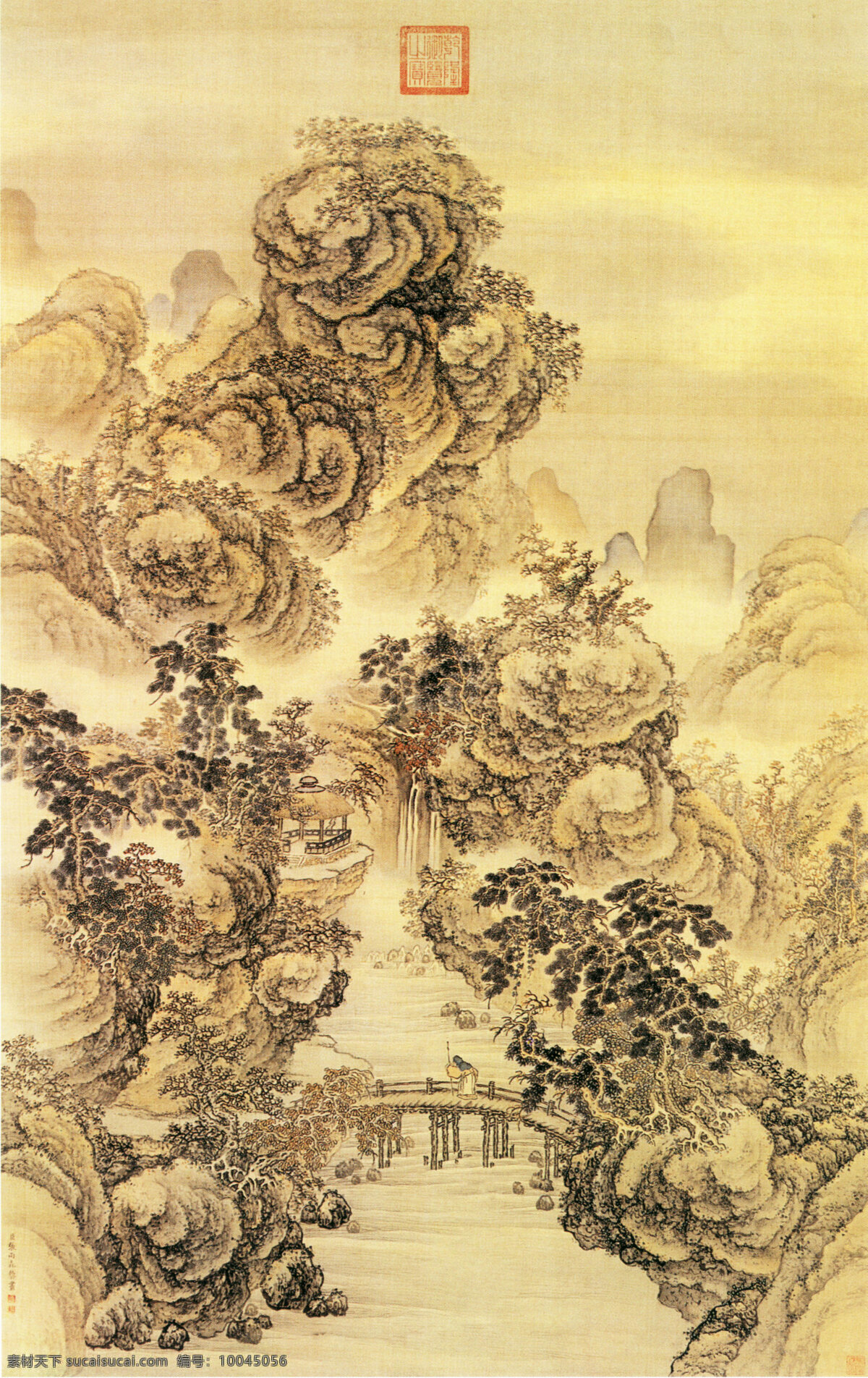 国画山水 名人 国画 山水 文化艺术 绘画书法 设计图库 300