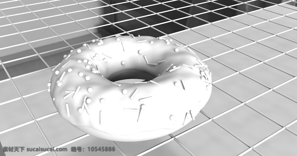 c4d 甜甜 圈 3d 建模 白 模 甜甜圈 甜品 食品 白模 3d设计 3d作品