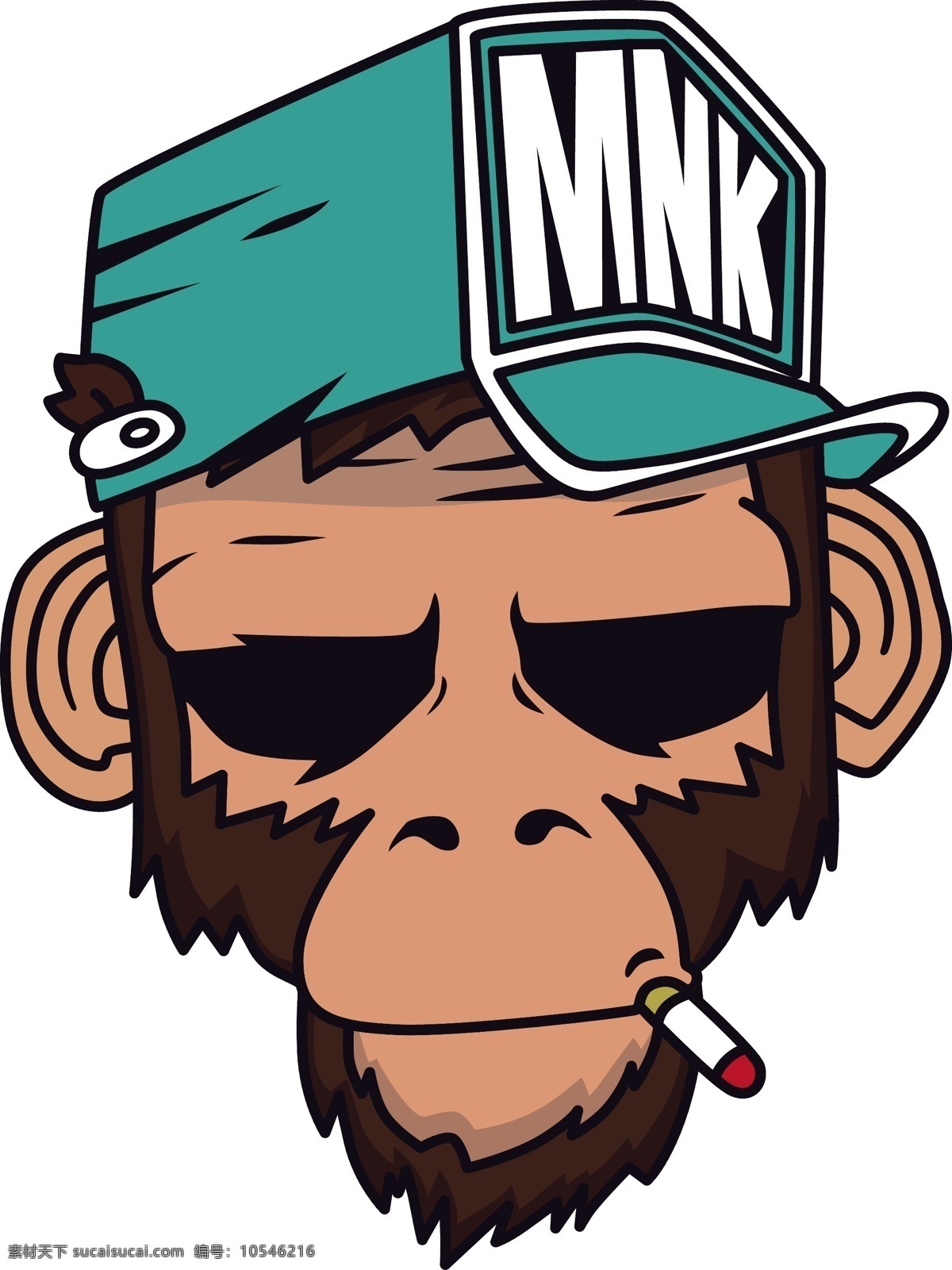 卡通 猴子 矢量 戴帽子的猴子 抽烟的猴子 卡通猴子 可爱的猴子 装酷的猴子 矢量素材 动物猴子 卡通猩猩 动物图案 班服素材 广告