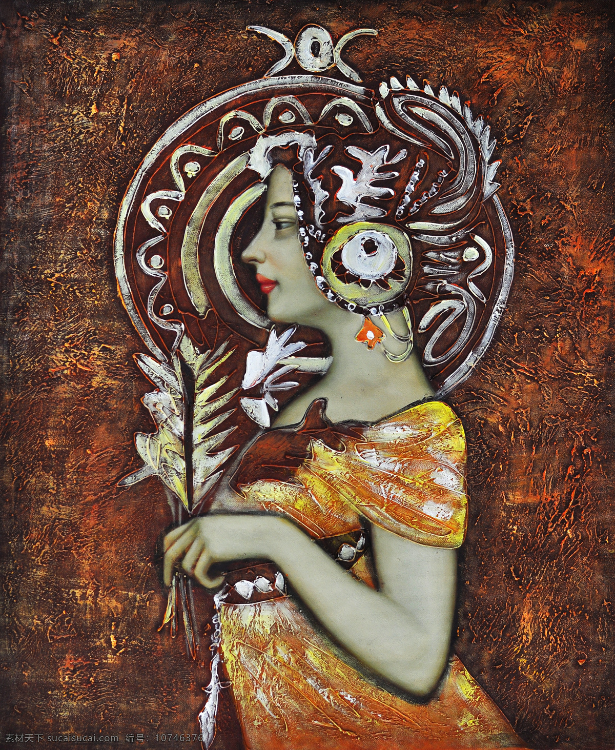 印度 女性 油画 油画写生 绘画艺术 人物油画 人物写生 人物肖像画 美女肖像画 挂画 壁画 书画文字 风景油画 植物油画 文化艺术