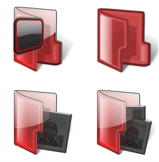 红色 透明 文件夹 光晕 网页素材 网页模板