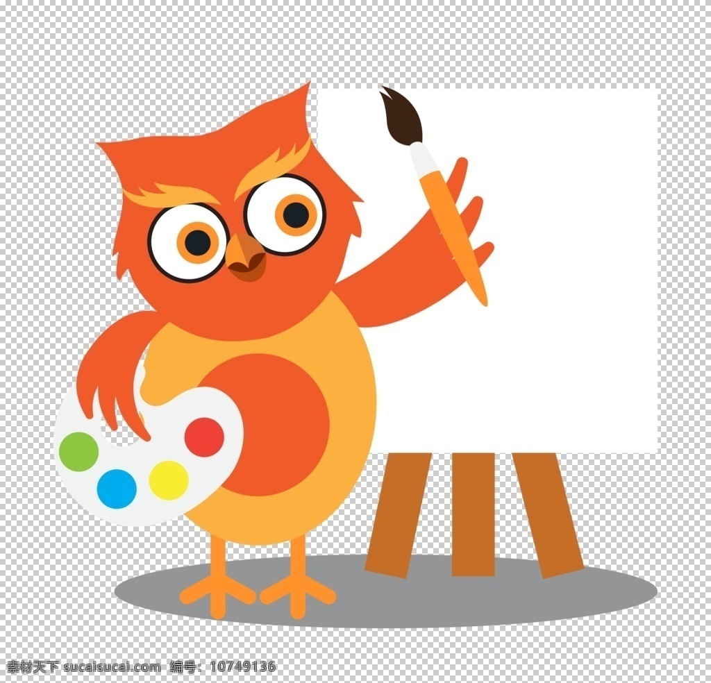 卡通猫头鹰 透明底猫头鹰 png图 免扣图 透明底图片