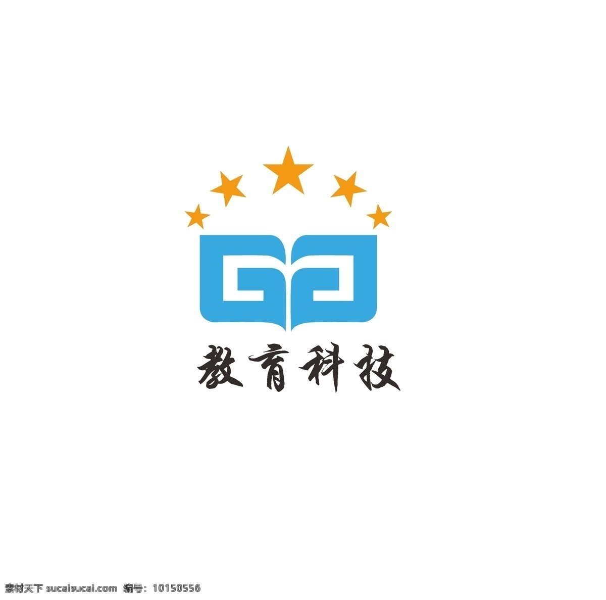 教育科技 logo 教育 科技 书本 星星 星光 字母g 教学 培训 发展