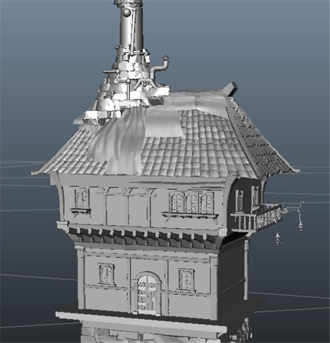 角楼 建筑 游戏 模型 楼层游戏模块 古建筑 装饰 楼顶网游素材 3d模型素材 游戏cg模型