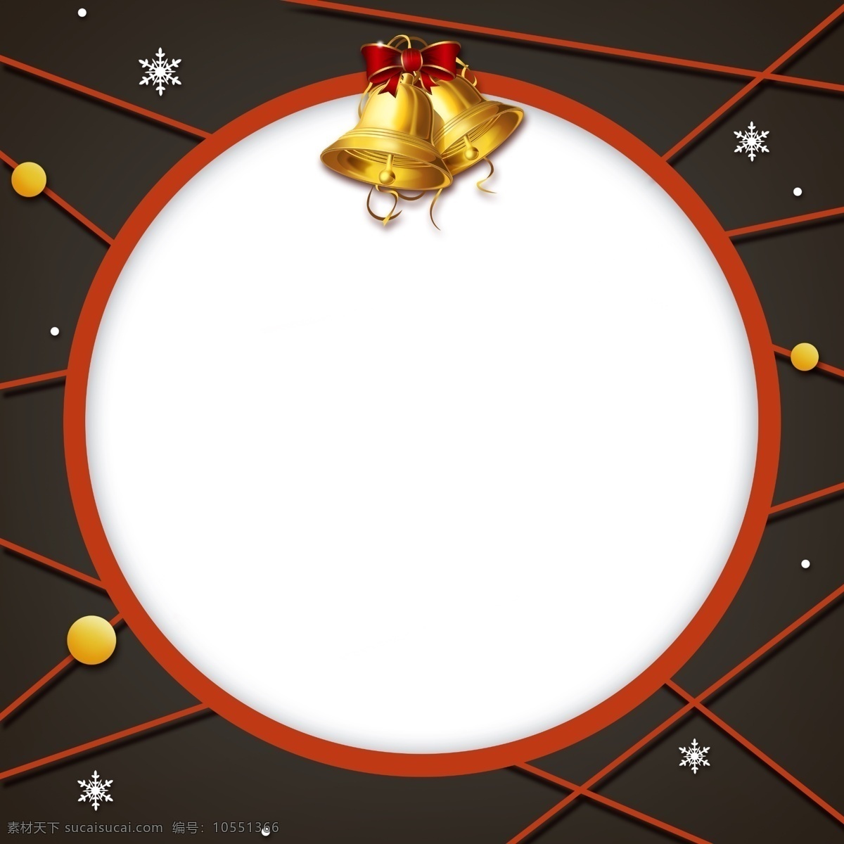 手绘 圣诞 铃铛 边框 铃铛边框 圣诞铃铛 红色 圆形边框 剪纸边框 插画 黄色铃铛 蝴蝶结
