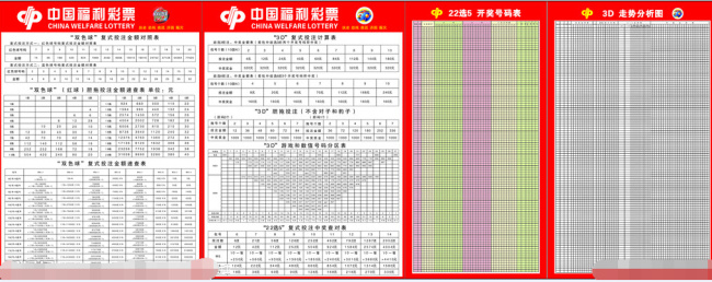 中国 福利彩票 3d 双色球 中国福利彩票 22选5 中奖号码 走势图 海报 宣传海报 宣传单 彩页 dm