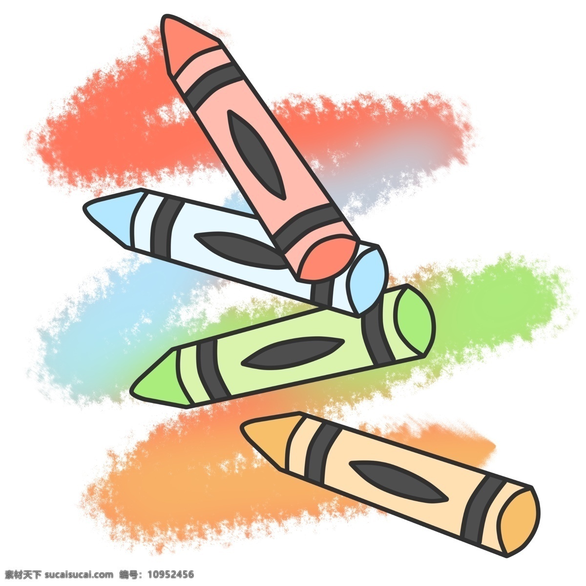 彩色 绘画 蜡笔 插画 文具 卡通蜡笔 画笔 可爱 美术 儿童 小孩的画笔 儿童画笔