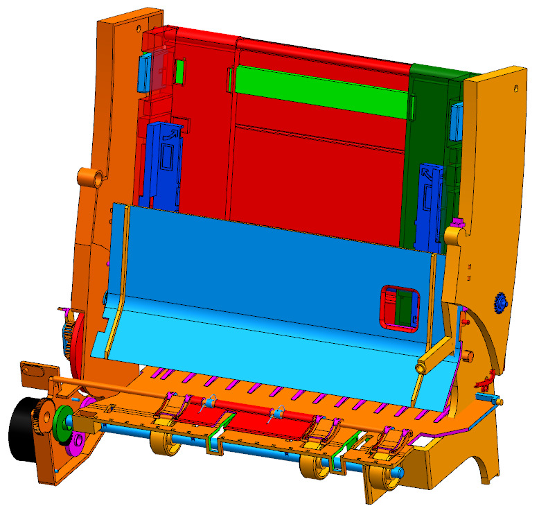 爱普生 打印机 进 纸 组件 饲料 纸张 装配 parasolid 3d模型素材 其他3d模型