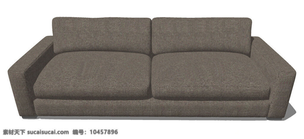 深色 棕色 沙发 单体 模型 效果图 深灰色 su 家居效果图 3d 组合