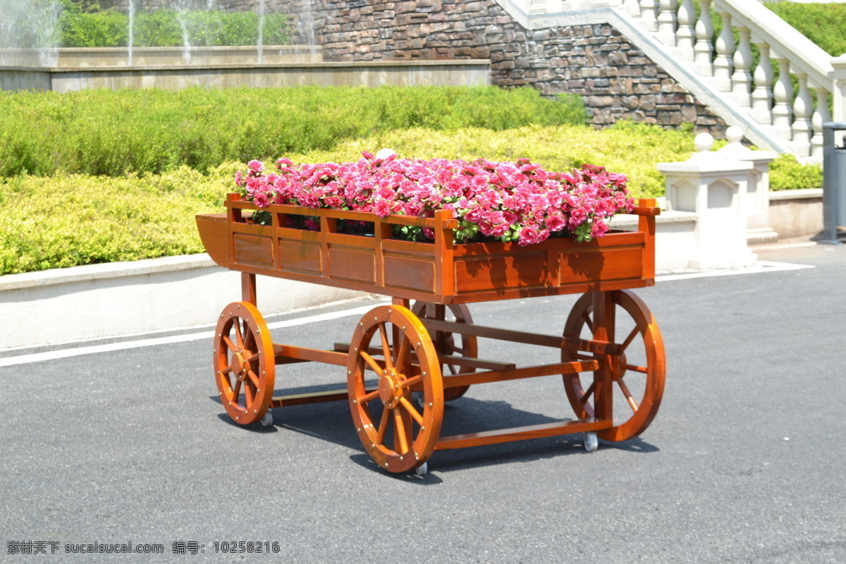 花车 花 木车 景观 装饰 房产 园林建筑 建筑园林