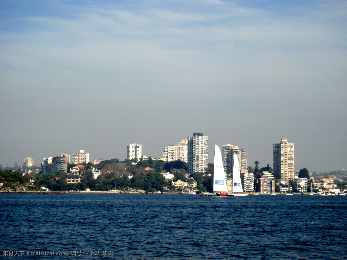 美丽 海景 非 高清 碧海 城市 大海 大厦 帆船 高楼 海边风光 海水 美丽海景 海湾 蓝天 对岸建筑 自然景观 摄影图库 自然风景 风景 生活 旅游餐饮