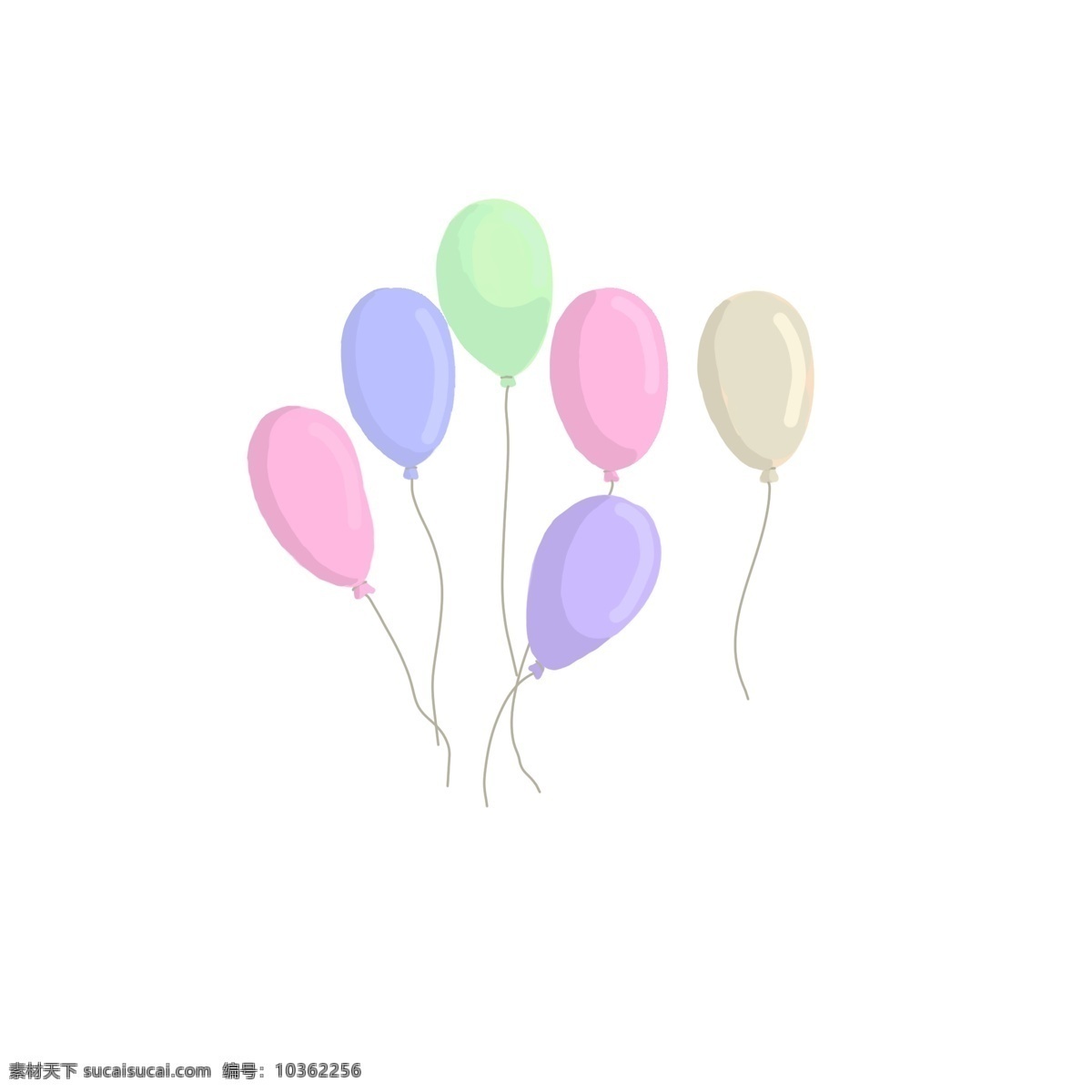 原创 漂浮 可爱 气球 插画 卡通 小清新 彩色