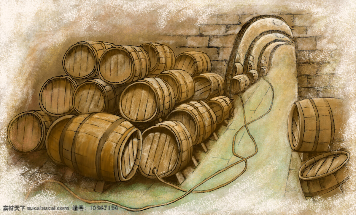 酒窖 橡木 桶 葡萄 橡木桶 葡萄酒 酿酒 底纹边框 花边花纹