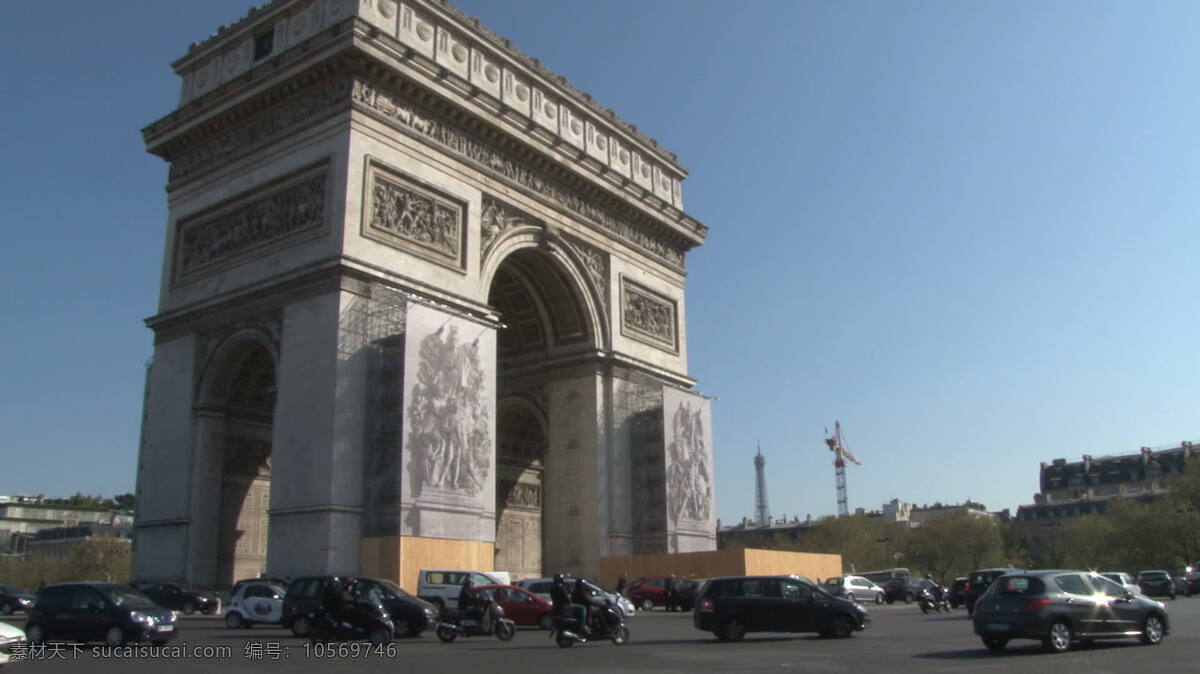 凯旋门凯旋门 股票视频 视频免费下载 凯旋门 德 巴黎 法国 拱 建筑 美丽 avi 灰色