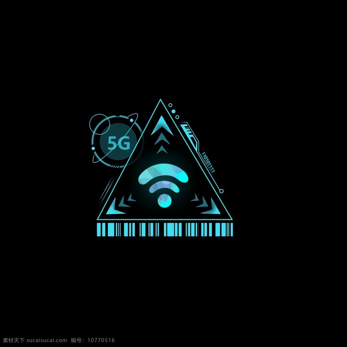 5g 蓝色 无线 信号 三角 未来 科技 风 标志 无线信号 wifi 科幻 科技风