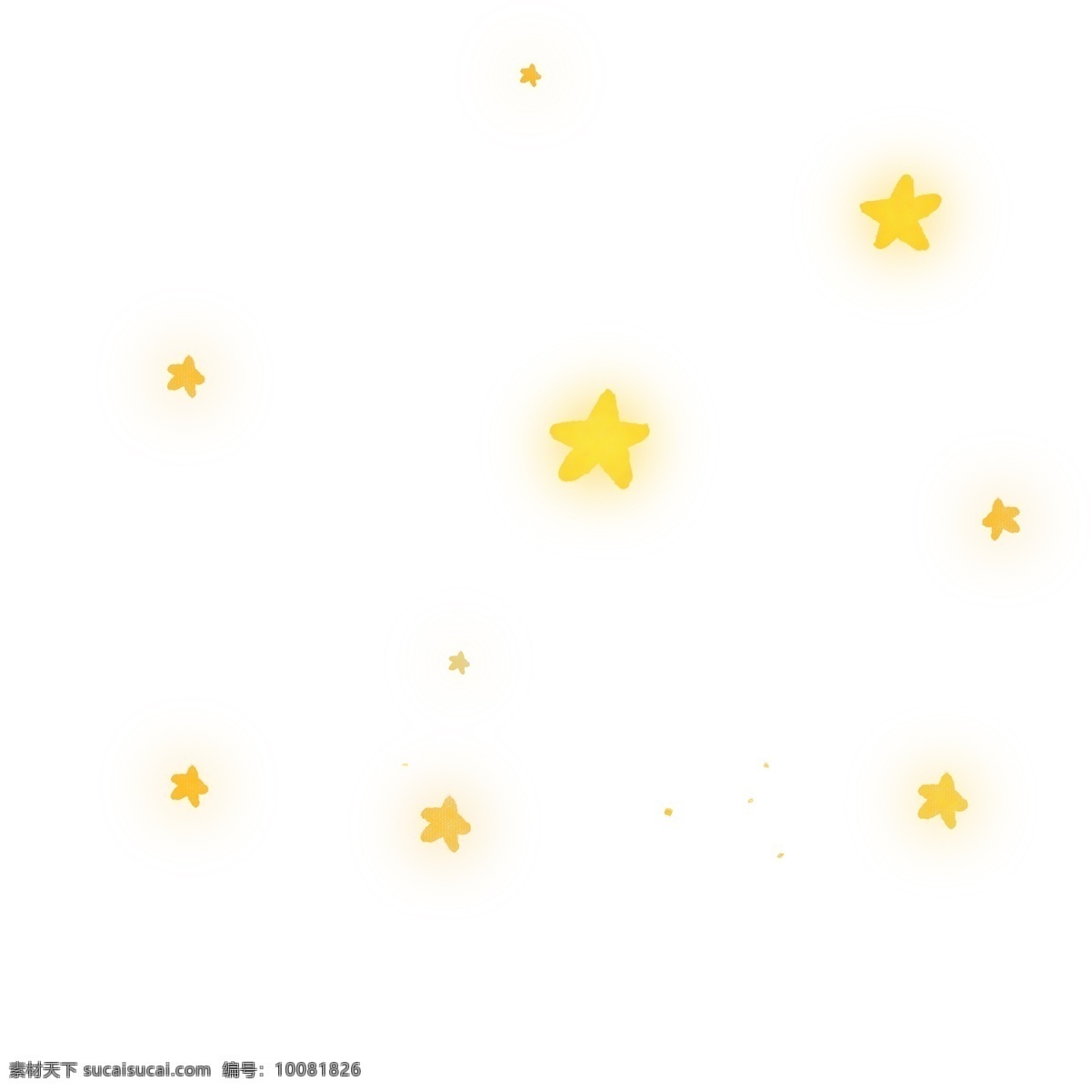 金色 飘落 星星 元素 创意 光泽 发光 纹理 闪光