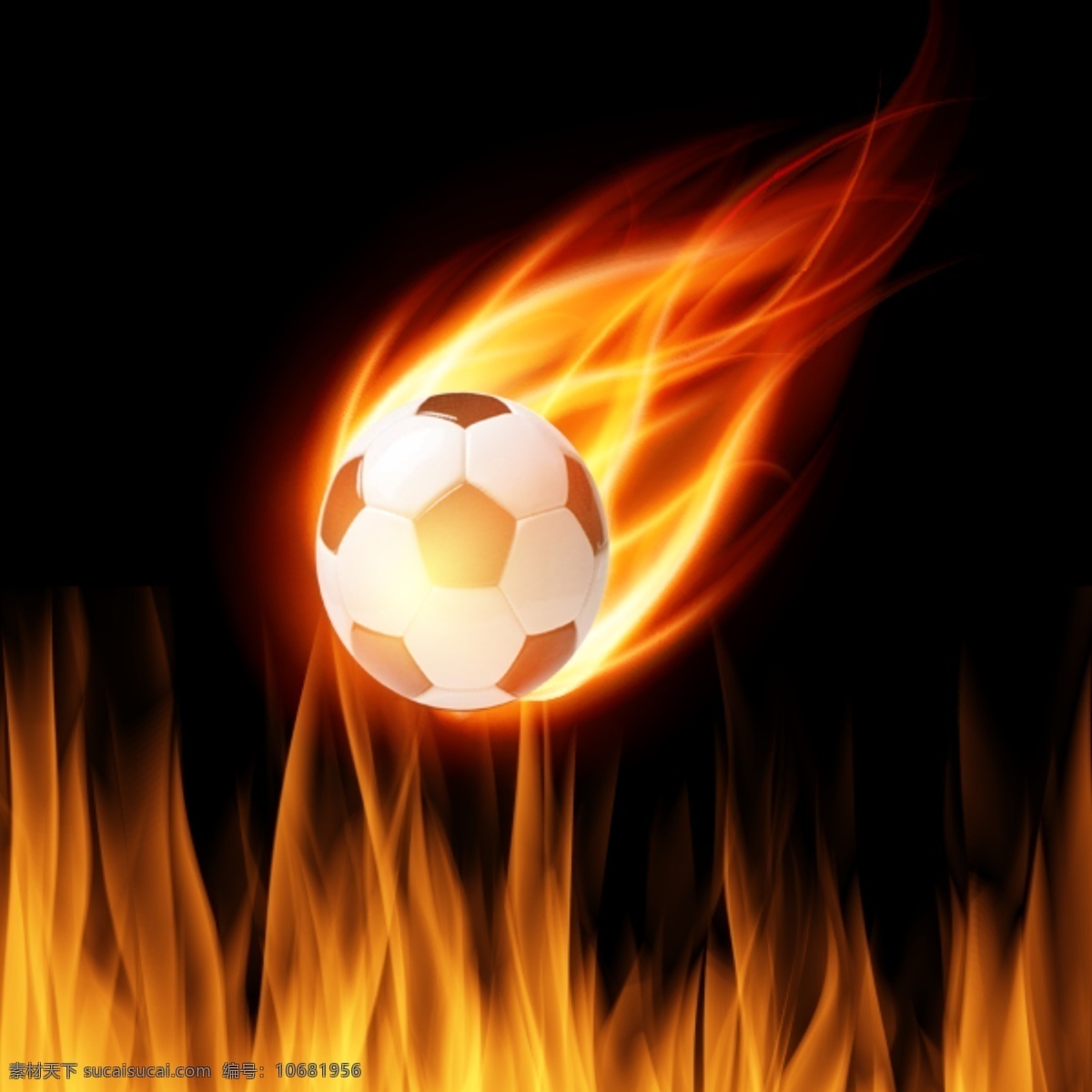 火焰 足球 分成 燃烧