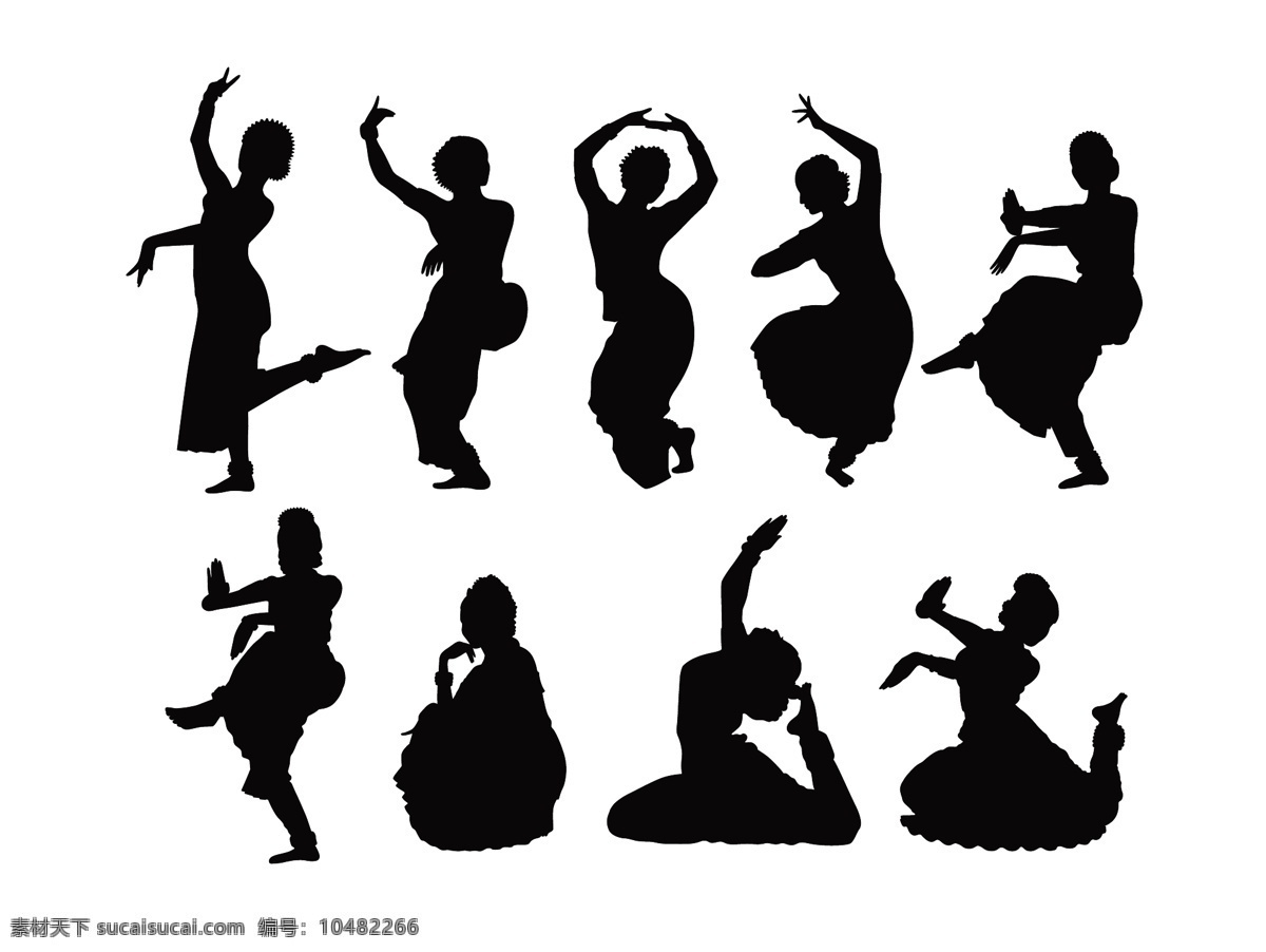 妇女女性 女性剪影 人物剪影 人物 剪影 矢量 人物矢量素材 少女 矢量人物 跳舞 文化艺术 模板下载 印度舞 印度美女 舞蹈 印度服饰